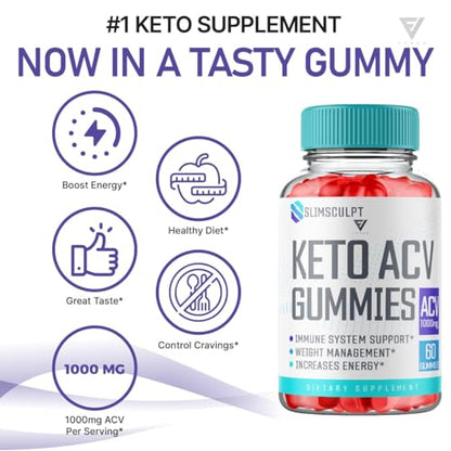 Slimsculpt Keto ACV Gummies Advanced Weight Loss, Slim Sculpt Keto + ACV Apple Cider FyvusUS supplements
