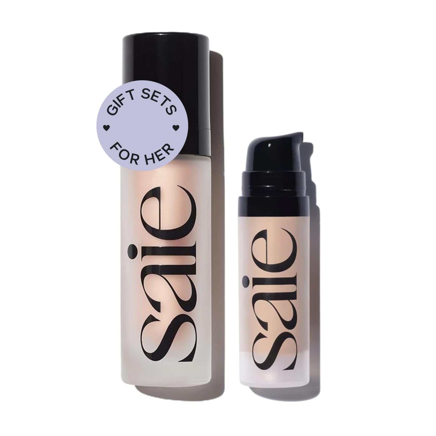 Saie Glowy Super Gel Warmglow Duo - Lightweight Illuminator & Makeup Primer for Glowing Skin - Soft Warm Gold (1 oz & 0.5 oz) SaieAu supplements
