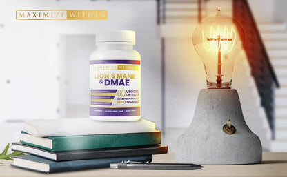 Lion's Mane & DMAE Capsules: Enhance Memory, Boost Mental Clarity Maximum SlimUS supplements