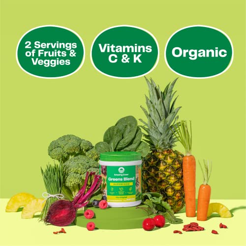 Amazing Grass Greens Blend Superfood: Super Greens Powder Smoothie Mix with Organic Amazing GrassUS supplements