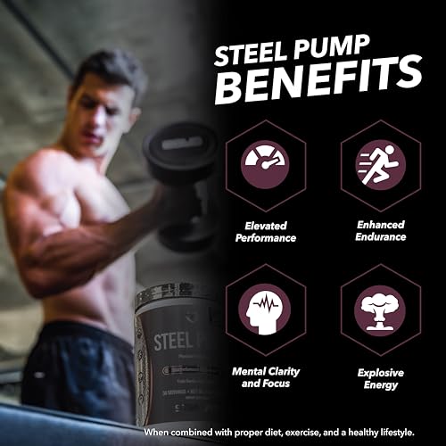 SteelFit Steel Pump - Advanced Pre-Workout Powder Drink - 30 Servings - Peak Performance SteelFitUS supplements