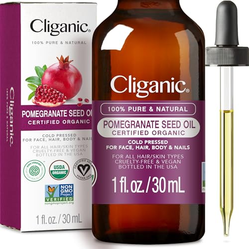 Cliganic Organic Pomegranate Seed Oil, 100% Pure - For Face, Skin | Natural Cold Pressed Unrefined CliganicAu supplements