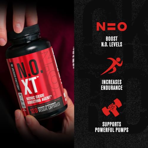 Jacked Factory N.O. XT Nitric Oxide Supplement with Nitrosigine L Arginine, L Citrulline Jacked FactoryUS supplements