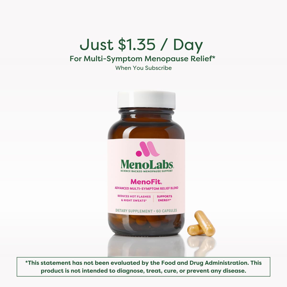 MENOLABS MenoFit, Menopause Supplements for Women - 60 Capsules - Advanced Women’s Probiotic with Vitamins and Red Clover for Gut Health, Hot Flashes and Hormone Balance for Women MENOLABSAu supplements