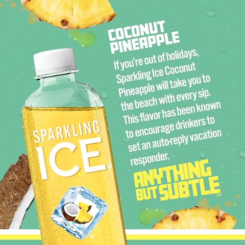 Sparkling Ice, Coconut Pineapple Sparkling Water, Zero Sugar Flavored Water, with Vitamin Sparkling ICEUS supplements