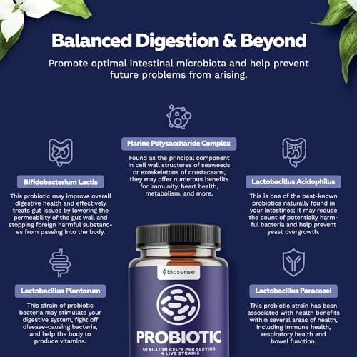 Colon Health Probiotic and Prebiotic Capsules - Gut Health Prebiotics and Probiotics Bio SenseAu supplements