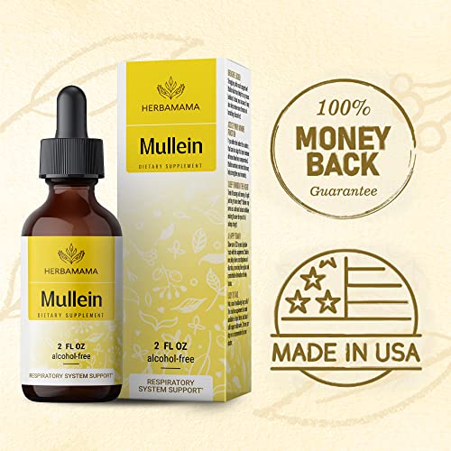 Mullein Leaf Tincture - Lung Cleanse - Vegan Lung Detox - Respiratory Health HERBAMAMAAu supplements