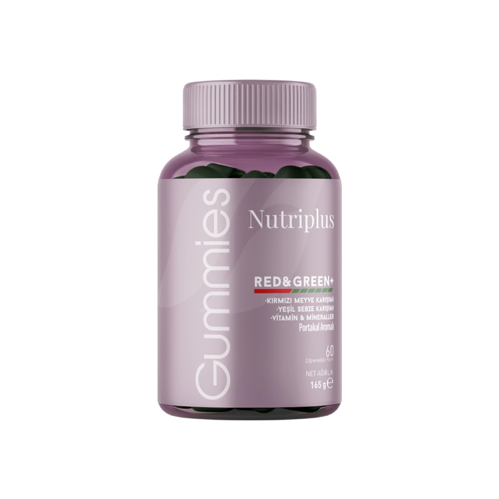 FARMASi Nutriplus Jelly Vitamins Red + Green, 60 pcs - Antioxidant-Rich Vegan Multivitamin Supplement with Fruits and Vegetables Essential Vitamins Immune Support Energy Boost, Skin Hair Nail Health FARMASiAu supplements