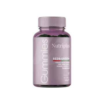 FARMASi Nutriplus Jelly Vitamins Red + Green, 60 pcs - Antioxidant-Rich Vegan Multivitamin Supplement with Fruits and Vegetables Essential Vitamins Immune Support Energy Boost, Skin Hair Nail Health FARMASiAu supplements