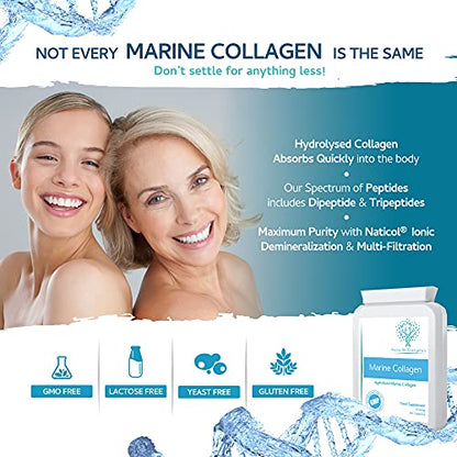 Marine Collagen 600mg 60 Capsules - Highly Bioavailable Naticol® Type 1 swiss bioenergeticsUS supplements
