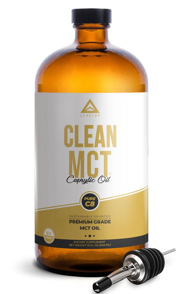 LevelUp Clean MCT Oil - 100% Caprylic C8 for Energy, Focus, Weight Management LevelUpUS supplements