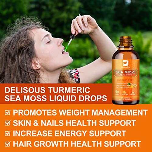 B BEWORTHS Sea Moss Liquid Drops - Organic Irish Sea Moss Raw Gel with Burdock Root B BEWORTHSUS supplements