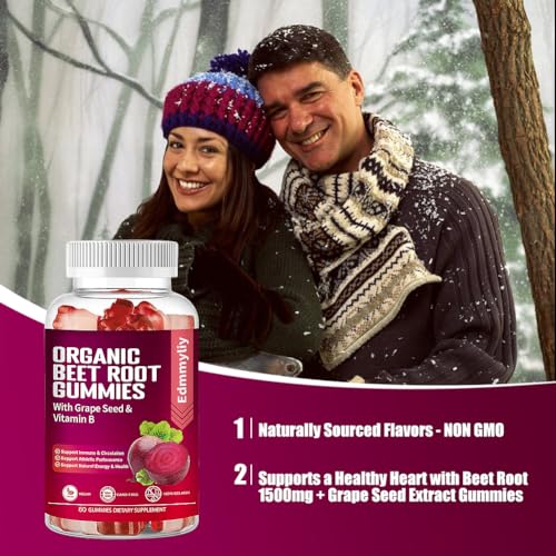 Organic Beet Root Gummies 1500mg for Men Women Beet Root for Athletic, Performance EdmmyliyAu supplements