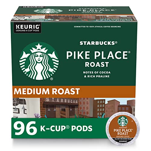 Starbucks K-Cup Coffee Pods—Medium Roast Coffee—Pike Place Roast for Keurig StarbucksUS supplements