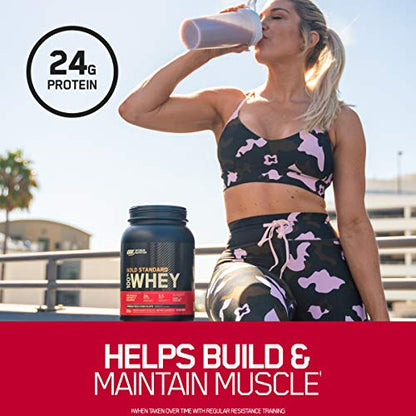 Optimum Nutrition Gold Standard 100% Whey Protein Powder, Strawberry, 1 Pound Optimum NutritionUS supplements
