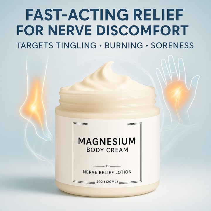 Neuropathy Cream | Nerve Relief Lotion for Feet, Legs & Hands | Magnesium Chloride with Aloe Vera Extract | Non-Greasy Formula for Day & Night Use | Thoughtful Gift for Mama, Dad, Men & Women (1) DFTLUUEAu supplements