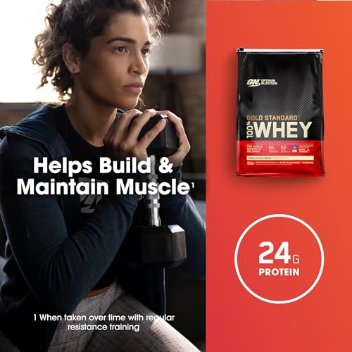 Optimum Nutrition Gold Standard 100% Whey Protein Powder, Vanilla Ice Cream, 10 Pound Optimum NutritionUS supplements