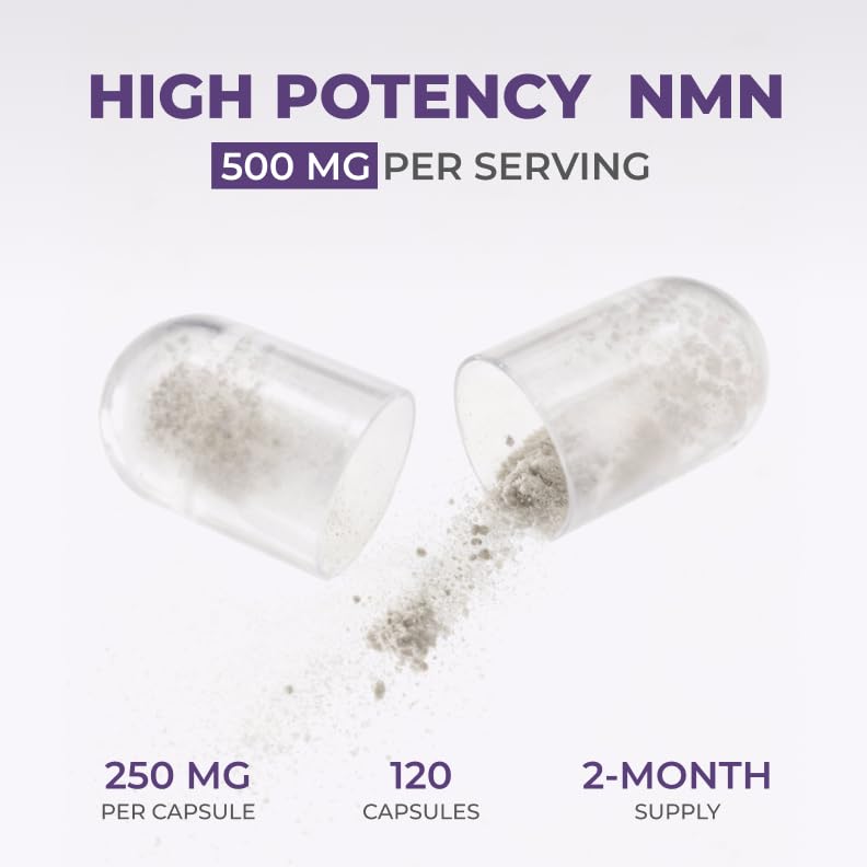 Neurogan Beta NMN (β-NMN) Supplement 500 mg per Serving, High Purity – NAD+ Precursor for Cellular Energy & Vitality – 120 Capsules (2-Month Supply) – Made in USA NeuroganAu supplements