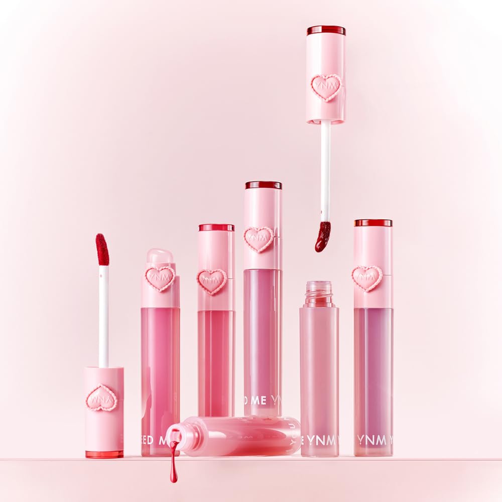 YNM Heart Jelling Tint, PEPPER JELLING, Silicone Lip Brush Included, K-Beauty, Non-Sticky, Moisturizing, Smudge-Proof, Korean Lip Tint, Long-Lasting, Vivid Color, 0.09 oz YNMAu supplements