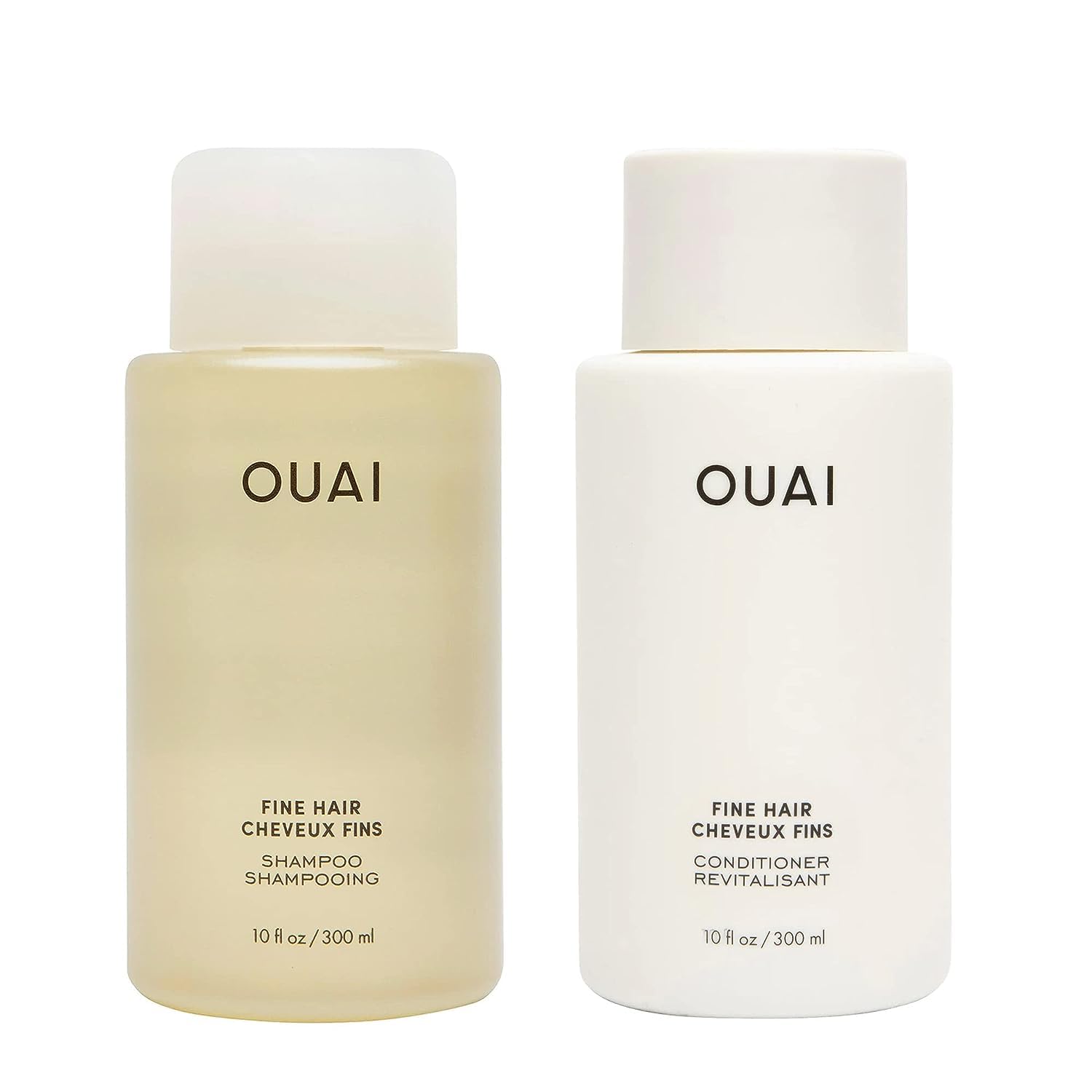 OUAI Fine Shampoo and Conditioner Set - Sulfate Free Shampoo and Conditioner for Women & Men - Made with Keratin, Marshmallow Root, Shea Butter & Avocado Oil - Free of Parabens & Phthalates (10 Fl Oz) OUAIAu supplements