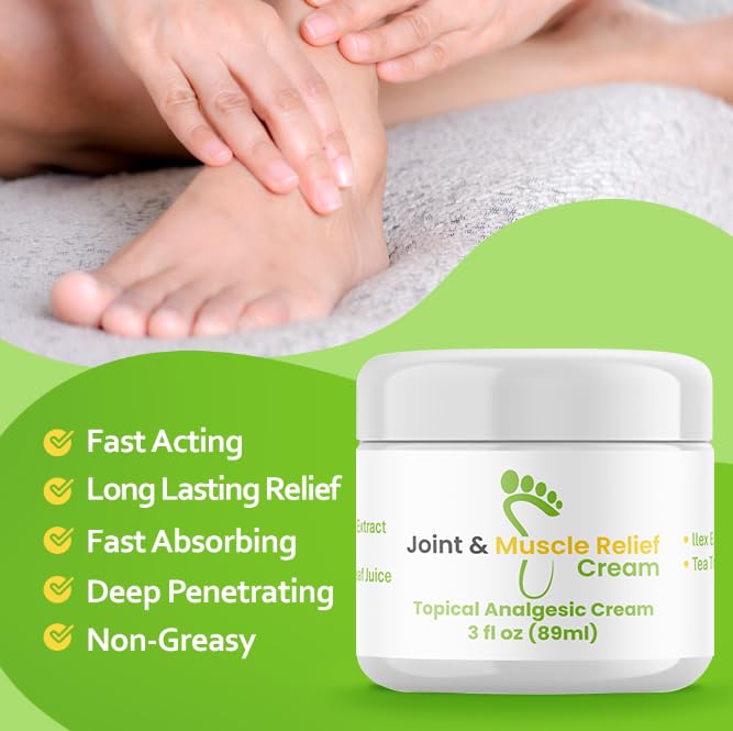 Gout and You Joint & Muscle Relief Cream - Fast Acting Joint Discomfort and Muscle Ache Relieving Rub with Arnica/Ilex Leaf Extract, Aloe Vera and Tea Tree Oil Gout and YouAu supplements