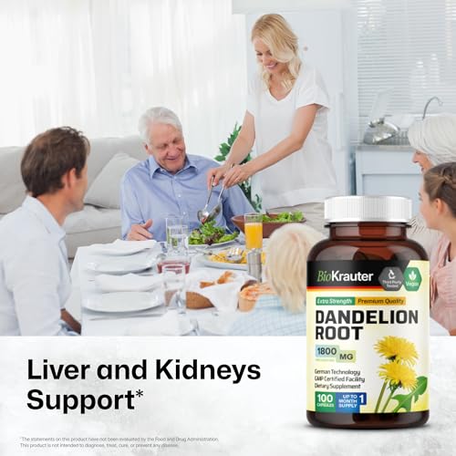 BIO KRAUTER Dandelion Root Capsules - Organic Dandelion Root Supplement - Vegan BIO KRAUTERAu supplements