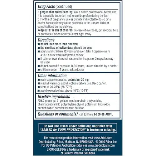 Advil Liqui-Gels Minis Pain Reliever and Fever Reducer, Pain Medicine for Adults with Ibuprofen 200mg for Pain Relief - 80 Liquid Filled Capsules AdvilAu supplements