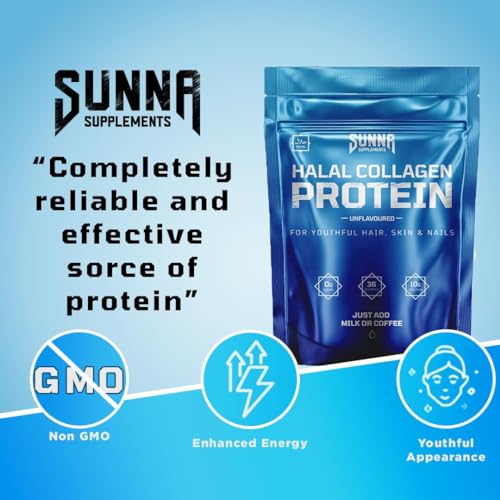 SUNNA SUPPLEMENTS - Halal Bovine Collagen Protein Powder for Hair, Skin, Nails and Joints SUNNA SUPPLEMENTSAu supplements