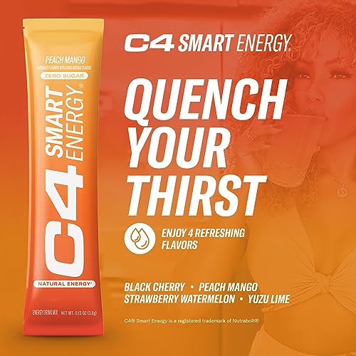 C4 Smart Energy Powder Stick Packs - Sugar Free Performance Fuel & Nootropic Brain CellucorUS supplements