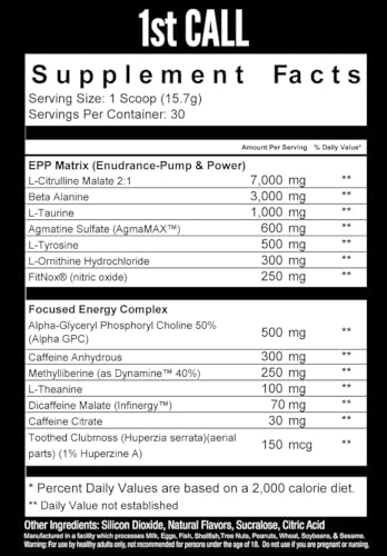 DownRange Supplements 1st Call Pre Workout Powder, Preworkout for Men & Women DownRange SupplementsAu supplements
