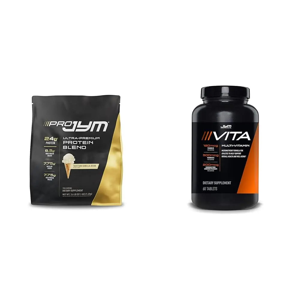 JYM Supplement Science PRO JYM 45 Servings - Tahitian Vanilla Bean & tamin & Mineral Support, Vitamin A, C, B6, B12, E, K, Boron, Biotin, Potassium 60 Tablets JYM Supplement ScienceAu supplements