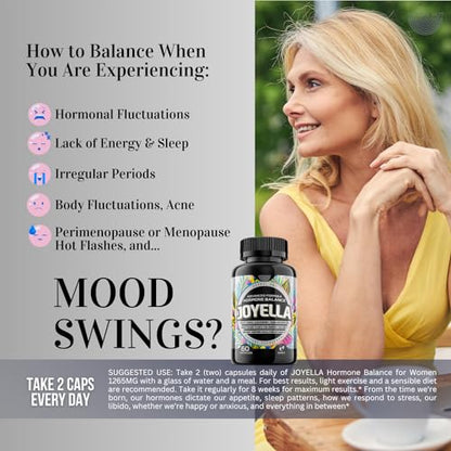 Womens Hormone Balance Supplement for Mood Swings, Hot Flashes Menopause Relief HERBAL HOTUS supplements