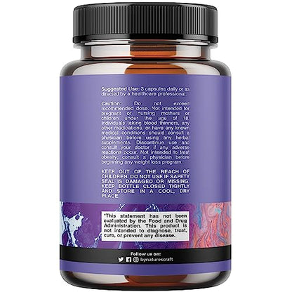 Triple Magnesium Complex Supplement 400mg Elemental - High Absorption Magnesium Natures CraftUS supplements