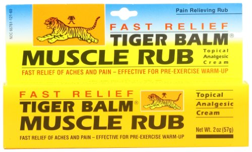 Tiger Muscle Rub Topical Analgesic Cream 2 Ounces (57 g) (Pack of 4) Tiger BalmAu supplements