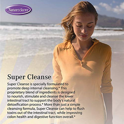 Nature's Secret Super Cleanse Extra Strength Toxin Detox & Gentle Elimination Total Body LumintrailUS supplements
