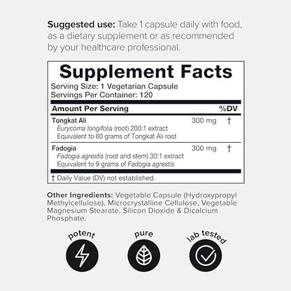 Ultra Concentrated 69,000mg Tongkat Ali Fadogia Agrestis Blend – 200:1 Tongkat Ali + 30:1 ToniiqUS supplements