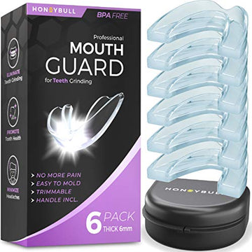 HONEYBULL Mouth Guard for Grinding Teeth [6 Pack] 1 Size for Heavy Grinding | Comfortable HoneyBullAu supplements