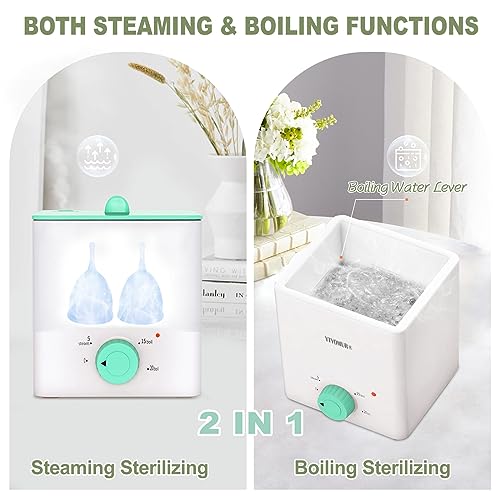 YTYOMUR Menstrual Cup Steamer Sterilizer with 2 Reusable Period Cups, Menstrual Cups Cleaner YTYOMURAu supplements