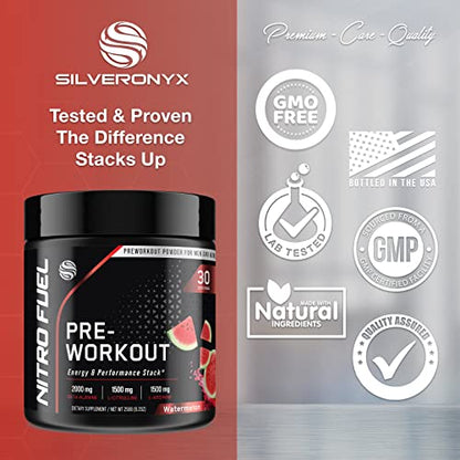 Pre-Workout Powder with Beta-Alanine & Caffeine for Energy, L-Citrulline & L-Arginine SILVERONYXUS supplements