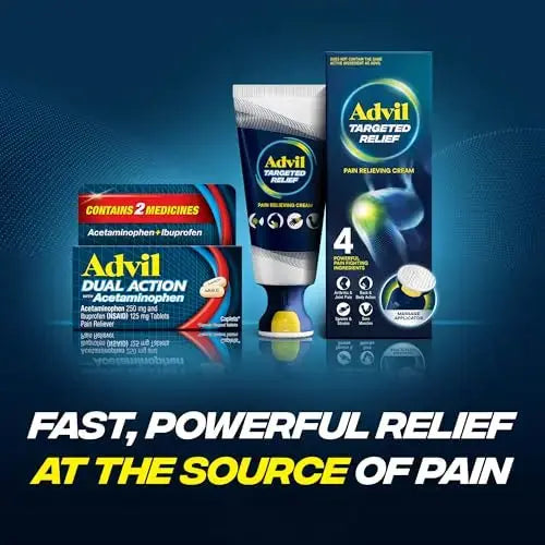 Advil Dual Action Coated Caplets, 125 Mg Ibuprofen and 250 Mg Acetaminophen per Dose (2 Dose Equivalent) for 8 Hour Pain Relief - 216 Count AdvilAu supplements