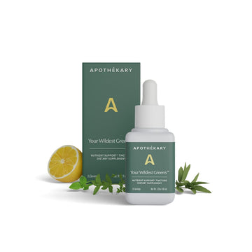 Apothékary Your Wildest Greens Herbal Liquid Drops, All-in-One Daily Superfood Supplement, Vitamin & Mineral Support, 5X Potency of Greens Powders, Sugar Free, Calorie Free, (15 Servings) 1.22oz ApothékaryAu supplements