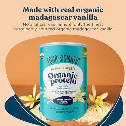 Four Sigmatic Organic Vegan Protein Powder | 18g Plant-Based Protein per Serving Four SigmaticUS supplements