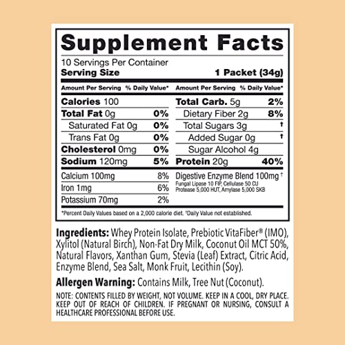 Clean Simple Eats Coconut Cream Whey Protein Powder, Natural Sweetened and Cold Clean Simple EatsUS supplements