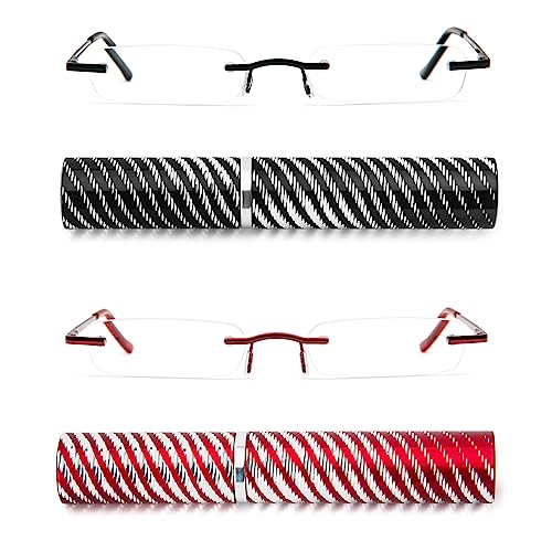 DXYXYO Mini Rimless Reading Glasses for Women Men, 2 Pack Slim Pocket Compact Metal DXYXYOAu supplements
