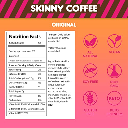 Skinny Boost Skinny Coffee- (Unflavored) Instant Sticks Made with Arabica Coffee, Garcinia SkinnyBoostUS supplements