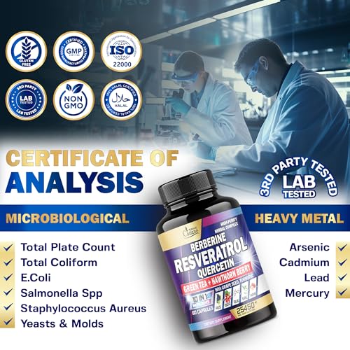 Premium Resveratrol Supplement 25450mg - Healthy Aging, Heart, Brain & Immune Support Organic CadaneUS supplements