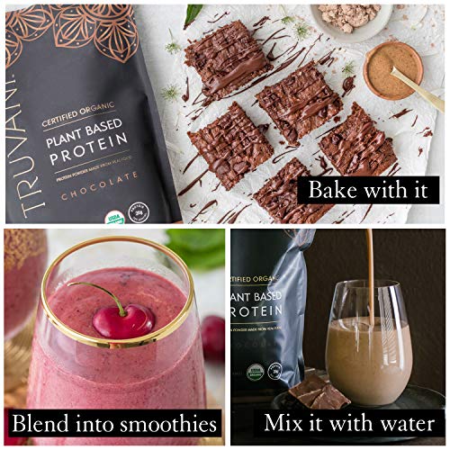 Truvani Organic Vegan Protein Powder Chocolate - 20g of Plant Based Protein, Organic TruvaniUS supplements