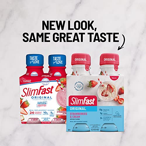 SlimFast Meal Replacement Shake, Original Strawberries & Cream, 10g of Ready to Drink Protein SlimFastAu supplements