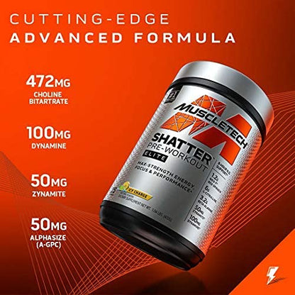 Pre Workout for Men & Women | MuscleTech Shatter Elite Pre-Workout | Preworkout MuscleTechUS supplements